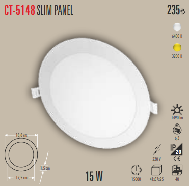 Slim LED Panel (15 W)