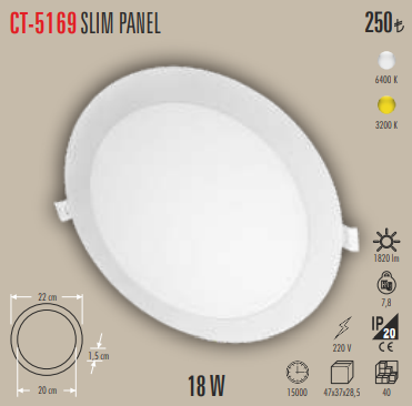 Slim LED Panel (18 W)