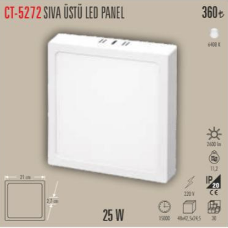 Sıva Üstü Led Panel 25 W