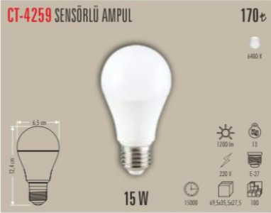 Sensörlü Ampul 15 W