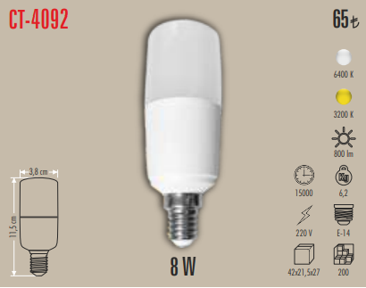 Buji LED Ampul (8W)
