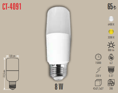 Buji LED Ampul (8W)