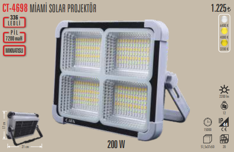 Miami Solar Projektör (200W)