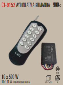 Aydınlatma Kumanda 10 X 500 W