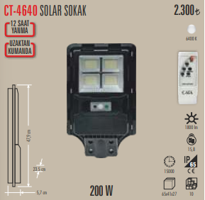 Solar Sokak 200 W