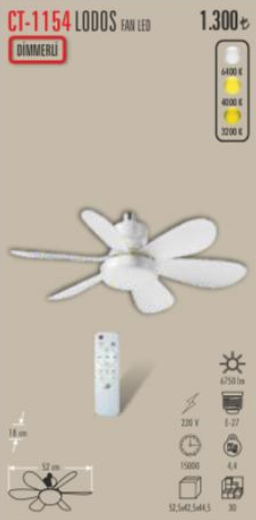 Lodos Fan Led