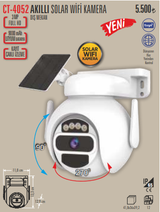 Akıllı Solar Wifi Kamera (Dış Mekan)