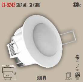 Sıva Altı Sensör  600 W