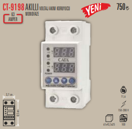 Akıllı Voltaj Akım Koruyucu (Monofaze, Yeni)