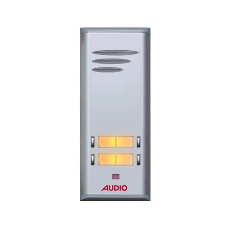Audio 004849 E04 4lü Basic Serisi Çift Butonlu Zil Paneli
