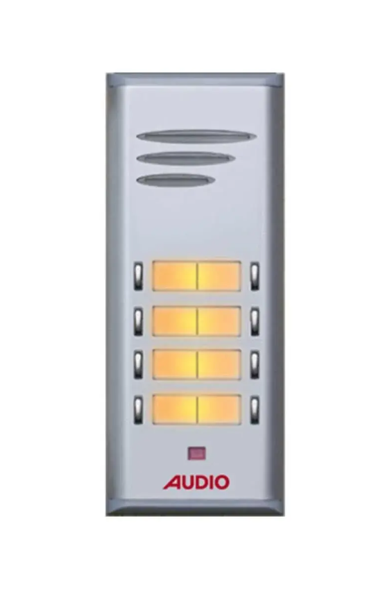 Audio 004849 E08 8li Basic Serisi Çift Butonlu Zil Paneli
