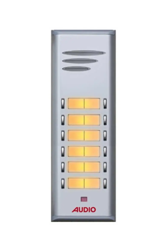 Audio 004849 E12 12li Basic Serisi Çift Butonlu Zil Paneli
