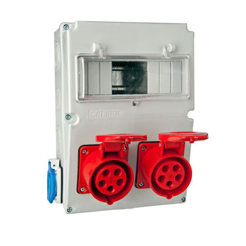 Çet-San 11 Otomatlı Eko Kombinasyon Kutusu - Prizli (2 Ad. 5x32 Ön / 2 Ad. 1x16 Yan) - KP.0286