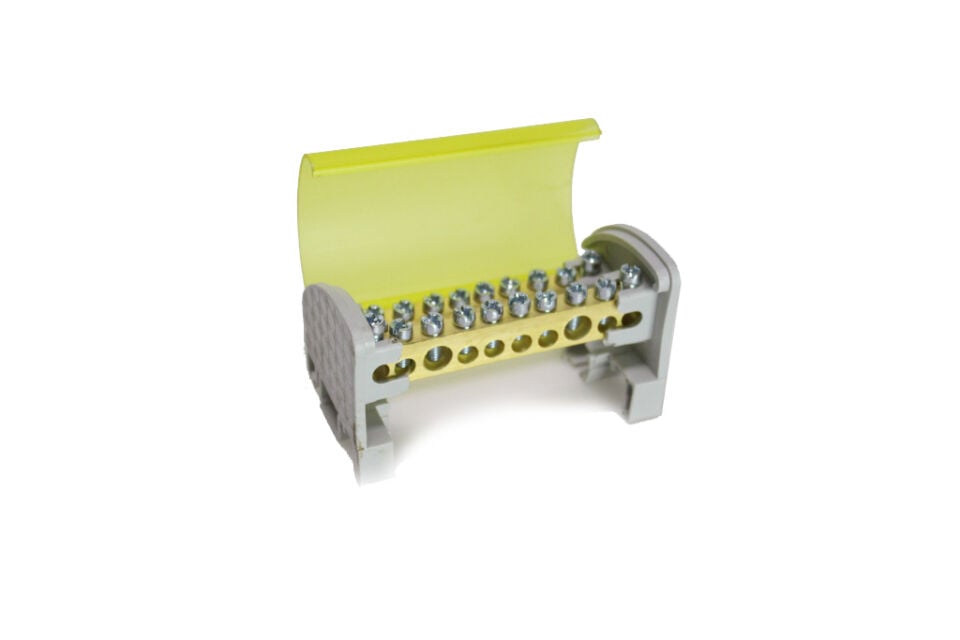 Çet-San 2 Kutuplu 2+5 Delikli Kapaklı Dağıtım Ünitesi (7x12 mm - 125 A) - SK.3035