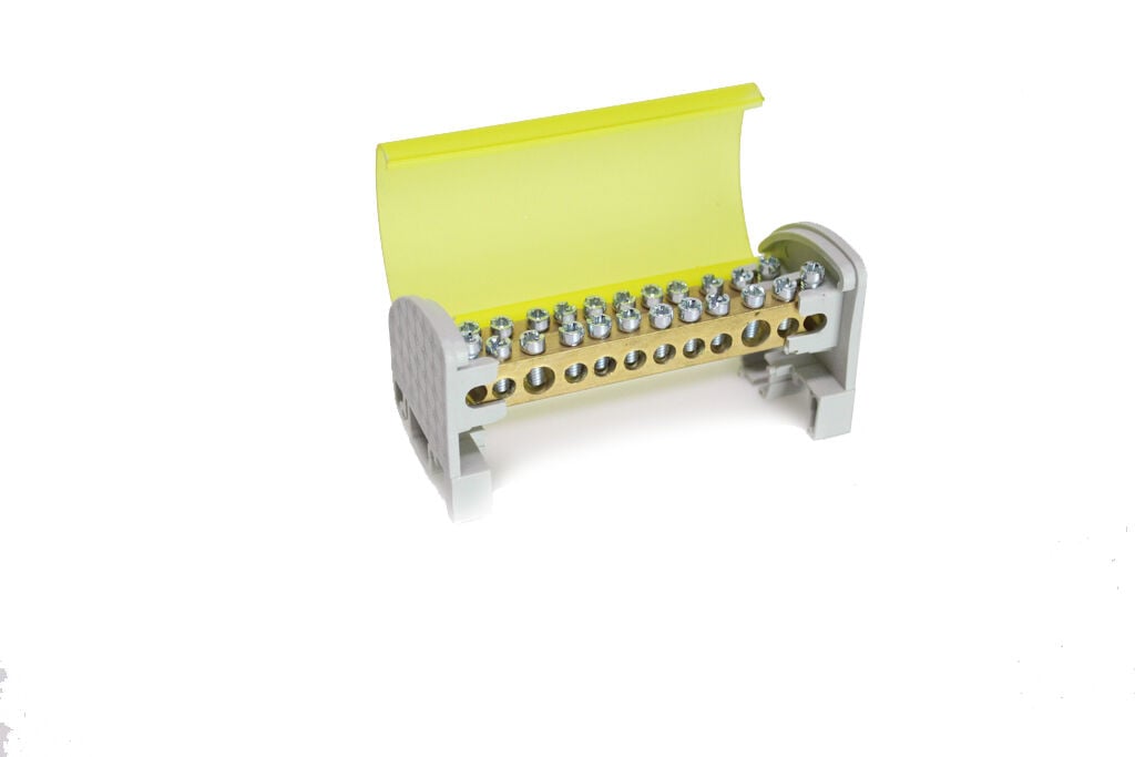 Çet-San 2 Kutuplu 2+10 Delikli Kapaklı Dağıtım Ünitesi (7x12 mm - 125 A) - SK.3037