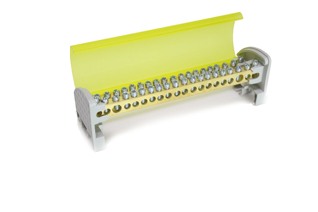 Çet-San 2 Kutuplu 2+18 Delikli Kapaklı Dağıtım Ünitesi (7x12 mm - 125 A) - SK.3039