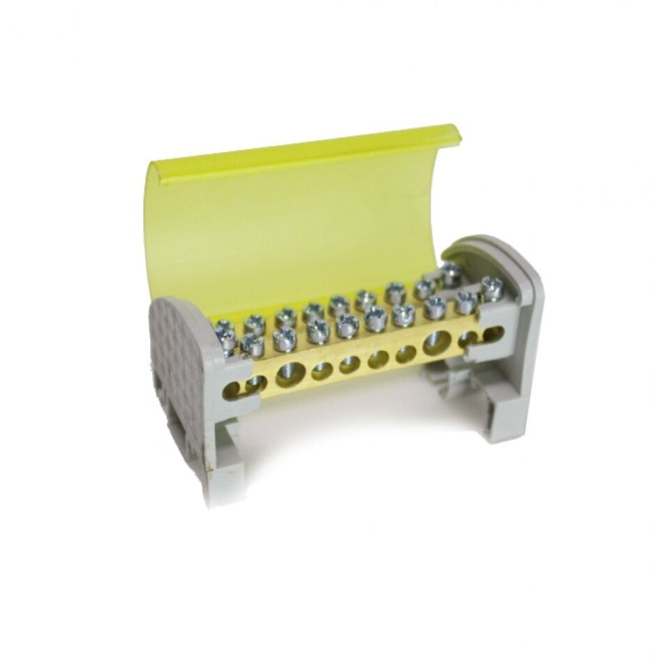Çet-San 2 Kutuplu 2+20 Delikli Kapaklı Dağıtım Ünitesi (7x12 mm - 125 A) - SK.3034