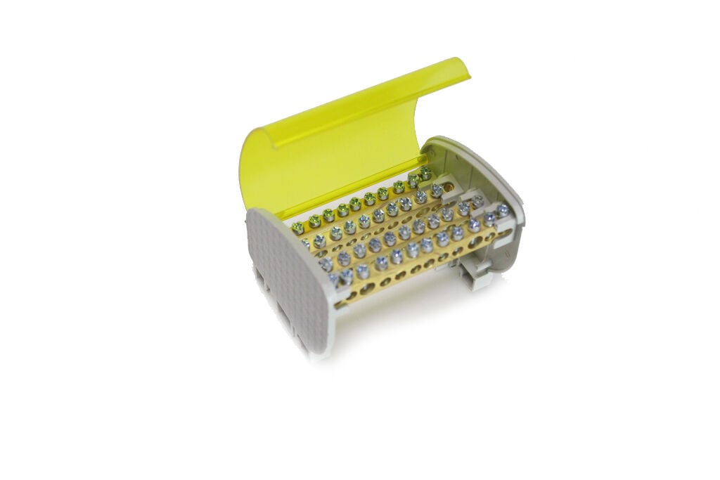 Çet-San 4 Kutuplu 2+10 Delikli Kapaklı Dağıtım Ünitesi (7x12 mm - 125 A) - SK.3042
