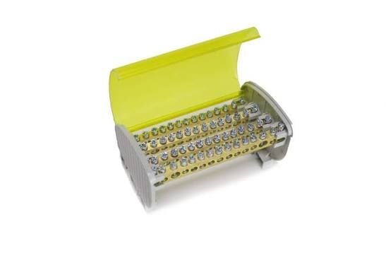 Çet-San 4 Kutuplu 2+13 Delikli Kapaklı Dağıtım Ünitesi (7x12 mm - 125 A) - SK.3043