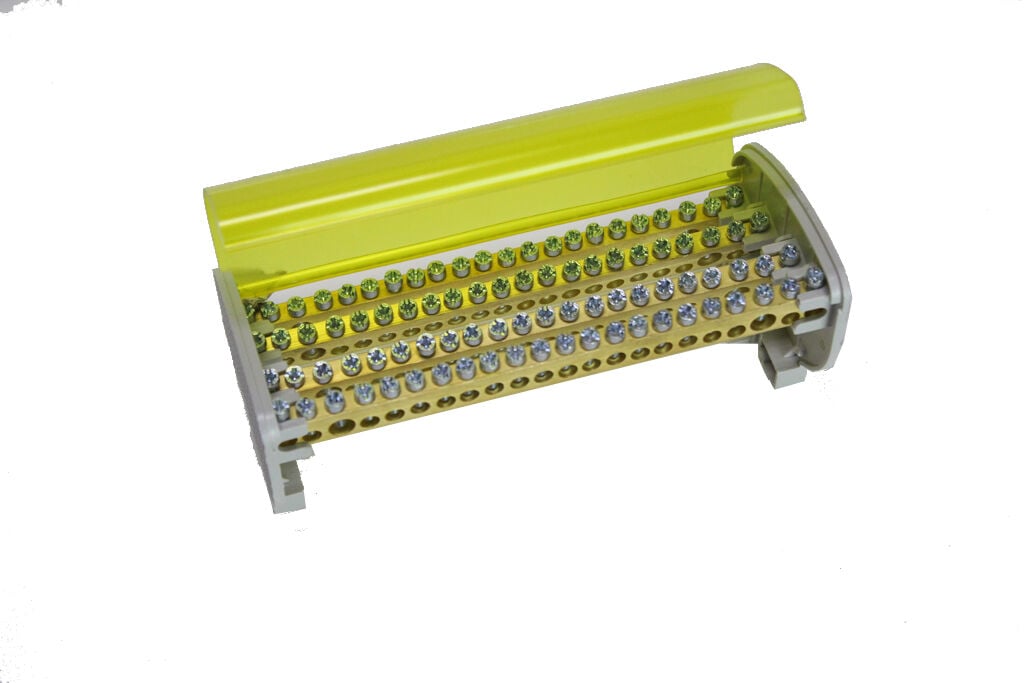 Çet-San 4 Kutuplu 2+20 Delikli Kapaklı Dağıtım Ünitesi (7x12 mm - 125 A) - SK.3045