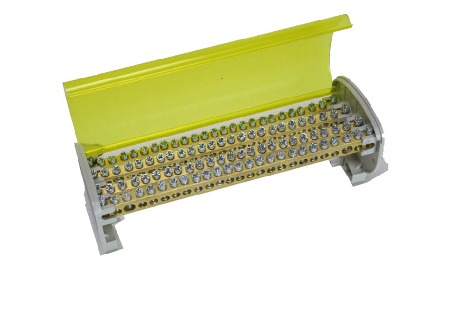 Çet-San 4 Kutuplu 2+23 Delikli Kapaklı Dağıtım Ünitesi (7x12 mm - 125 A) - SK.3046