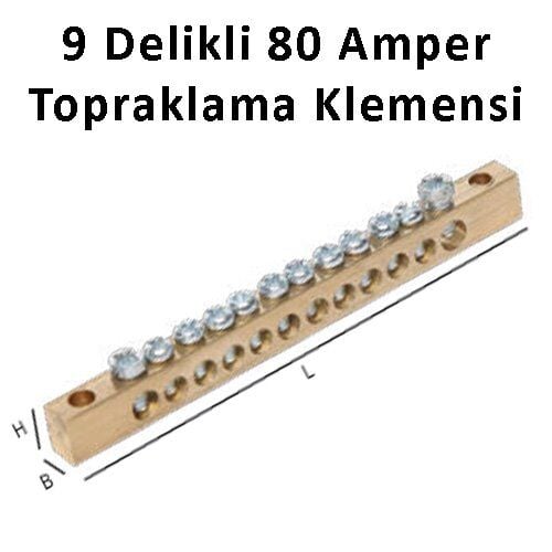 9 Delikli Topraklama Klemensi