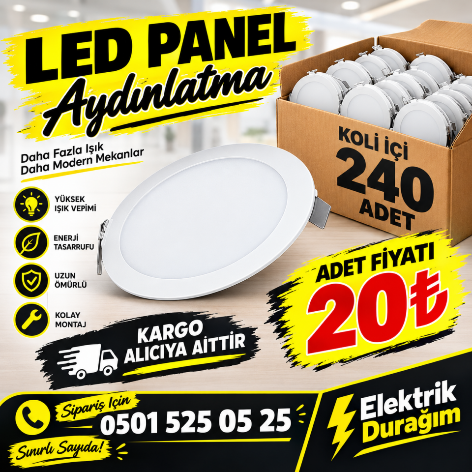 LED PANEL AYDINLATMA 4W