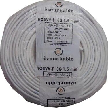 3x1.5 TTR Kablo 100 Metre