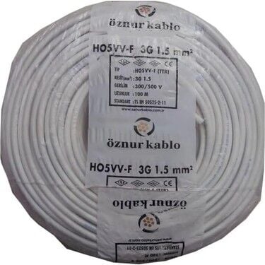 3x1.5 TTR Kablo 100 Metre
